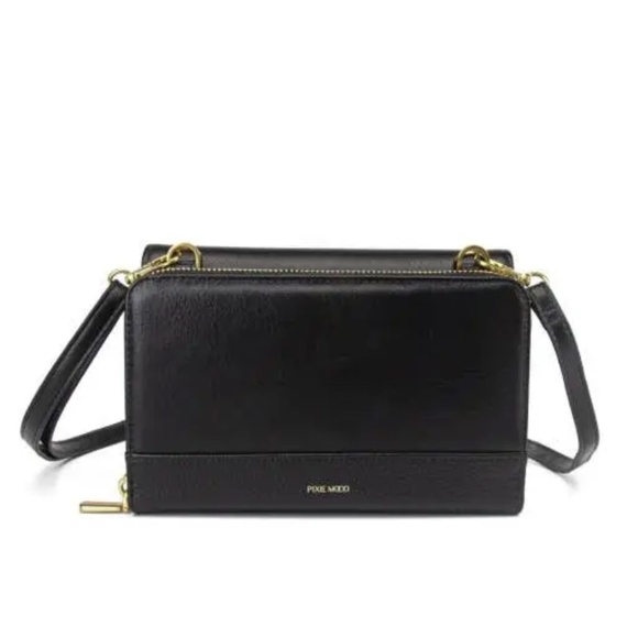PIXIE MOOD – Jane 2-in-1 recycled vegan leather crossbody | Black * - Picture 1 of 7